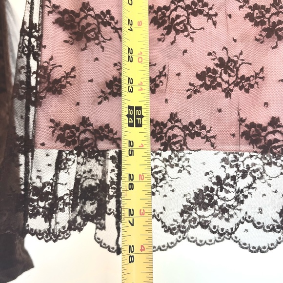 Elegant Black Lace Overlay Skirt - Picture 7 of 7